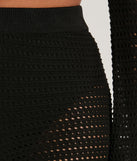 Make a statement with the Boho Cutie Crochet Wide-Leg Pants, women's black pants featuring stylish fits and glam finishes, perfect for a trendy outfit of the day or seasonal celebrations.