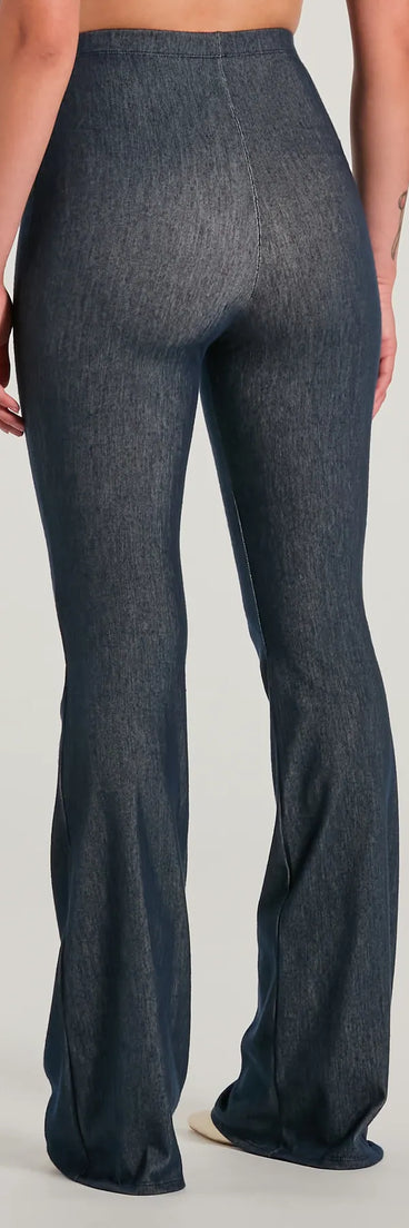 Cause A Commotion High Rise Flare Denim Pants