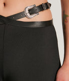 
Upgrade your style game for 2025 with the Country Edge Buckle High-Rise Waist Flare Pants in black, perfect for any fashion-forward wardrobe.