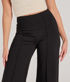 Create bold, fashion-forward looks for spring or summer with the Classic And Chic Wide-Leg Trouser Pants in black, a must-have piece from Windsor’s collection of stylish bottoms for women.