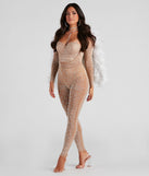Get inspired with the Iridescent Sparkle Rhinestone-Embellished Sheer Catsuit, a feed-worthy piece that’s part of Windsor's updated and curated women’s clothing edit packed with must-have fall outfit ideas.