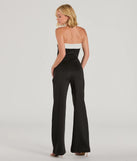 Thinking Out Loud Strapless Wide-Leg Jumpsuit