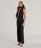 
Upgrade your style game for 2025 with the Chic Position Plunge Scarf Straight-Leg Jumpsuit in black, perfect for any fashion-forward wardrobe.