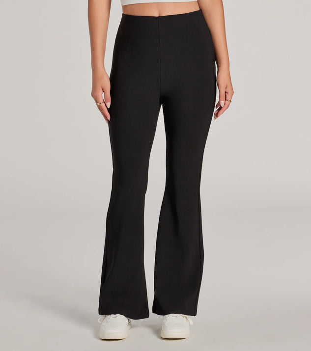 Laidback Look Ribbed Knit Flare Pants | Windsor