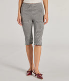 Create bold, fashion-forward looks for spring or summer with the Cool Girl Vibes High Waist Gingham Capri Pants in black, a must-have piece from Windsor’s collection of stylish bottoms for women.