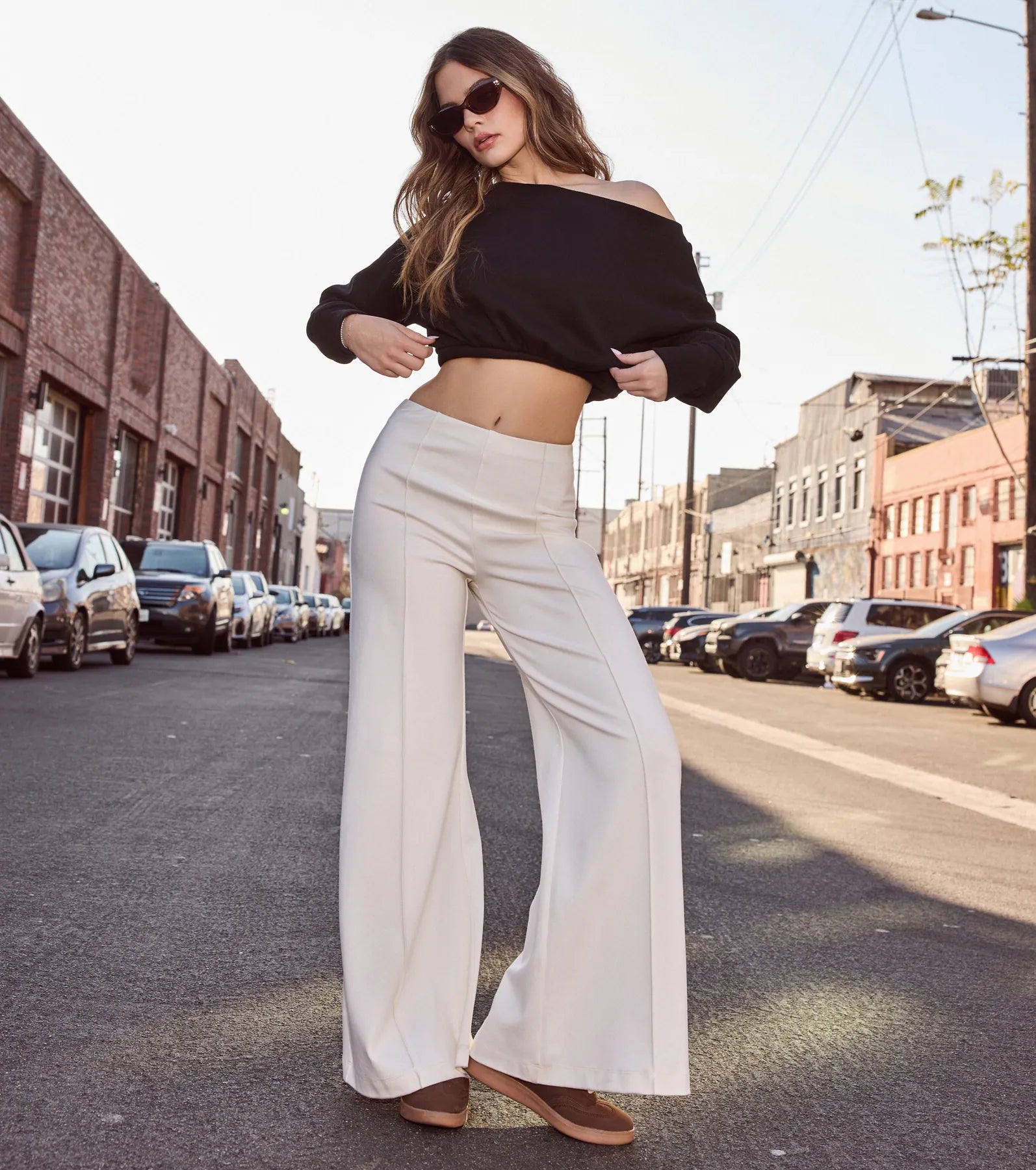 Eaphi / wave design knit pants / hasune - メルカリ