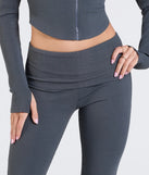 Create bold, fashion-forward looks for spring or summer with the At Your Leisure Mid-Rise Flare Pants in gray, a must-have piece from Windsor’s collection of stylish bottoms for women.