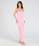 Create bold, fashion-forward looks for spring or summer with the Sultry Babe Strapless Corset Wide-Leg Jumpsuit in pink, a must-have piece from Windsor’s collection of stylish bottoms for women.