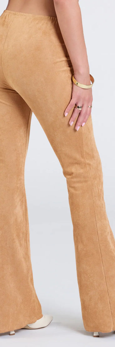 Stay polished and comfortable in the A Dose Of Attitude Lace-Up Flare Pants, trendy camel brown pants for women that transition from everyday looks to weekend slay.