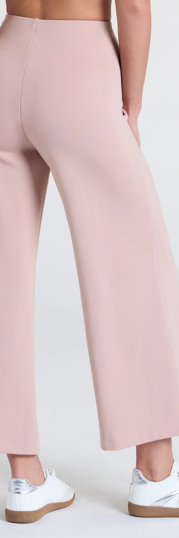 Stay polished and comfortable in the Dare To Flare High-Rise Ponte Pants, trendy taupe pants for women that transition from everyday looks to weekend slay.