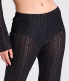 The Bohemian Chic Sheer Lace Flare Pants in black brings edge and energy to your vibe, ready to elevate any festival look or concert outfit.