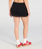 With a flirty cut and hidden shorts underneath, the Hint Of Romance Lace Trim Mini Skort in ivory serves skirt vibes with zero wardrobe worries.