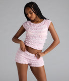 Summer Spice Low-Rise Ruffle Hot Shorts
