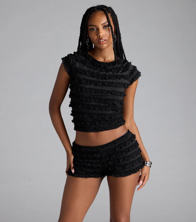 Summer Spice Low-Rise Ruffle Hot Shorts | Windsor Summer Spice Low-Rise Ruffle Hot Shorts | Windsor