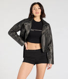 Create bold, fashion-forward looks for spring or summer with the Flirty Vibes Ruffled Knit Hot Shorts in black, a must-have piece from Windsor’s collection of stylish bottoms for women.
