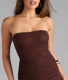 Center Of Attention Strapless Rhinestone Romper