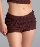 Choosing the brown shorts says you’re ready to show off in the Good At Being Bad Lace Hot Shorts, a warm-weather staple that elevates your outfit and seasonal style.