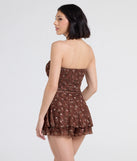 Pair the Smell The Roses Strapless Floral Lace Romper with your favorite sandals or sneakers for effortless warm-weather looks with on-trend brown rompers that speak your style.