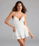 Sweet Era V-Neck Ruffled Romper