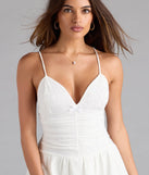 Sweet Era V-Neck Ruffled Romper