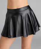 Choosing the black skort says you’re ready to show off in the Made To Standout Faux Leather A-Line Skort, a warm-weather staple that elevates your outfit and seasonal style.