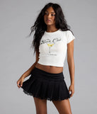 Girly Chic Lace Trim Mini Skort