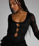 Want Me Back Lace Long Sleeve Romper