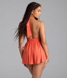 Here To Play Halter Skater Romper