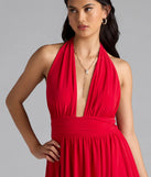 Bold Babe Halter Plunge Neck Romper