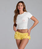 So Fab Ruffled Lace Hot Shorts