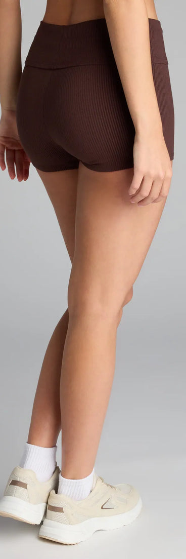 Style up your rotation with the Chill Girlie Foldover Hot Shorts, trendy brown hot shorts made to anchor every outfit with attitude and ease.