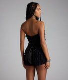 For The Frill Of It Lace-Up Ruffled Romper