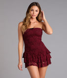 Crush On You Lace Ruffle Romper