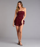 Crush On You Lace Ruffle Romper