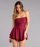Twist And Twirl Lace-Up Romper