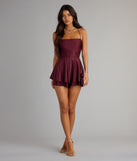 Twist And Twirl Lace-Up Romper
