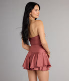 Frill Seeker Strapless Knit Romper