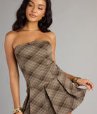 Ace The Look Plaid Pleated Romper