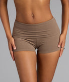 Cozy Cool Rib Knit Foldover Shorts
