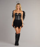 Pretty Edgy Lace Trim High Rise Skort