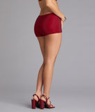 Shine Check Rhinestone Hot Shorts