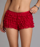 Chic Fairytale Tiered Lace Hot Shorts
