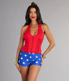 Lady Justice Star Print Shorts