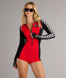 Fast Lane Babe Zip-Up Romper
