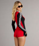 Fast Lane Babe Zip-Up Romper