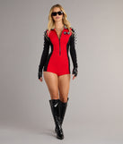 Fast Lane Babe Zip-Up Romper