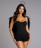 Playful Trouble Lace-Up Ruffle Romper