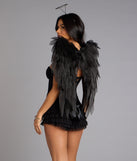 Playful Trouble Lace-Up Ruffle Romper