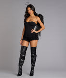 Playful Trouble Lace-Up Ruffle Romper