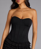Playful Trouble Lace-Up Ruffle Romper